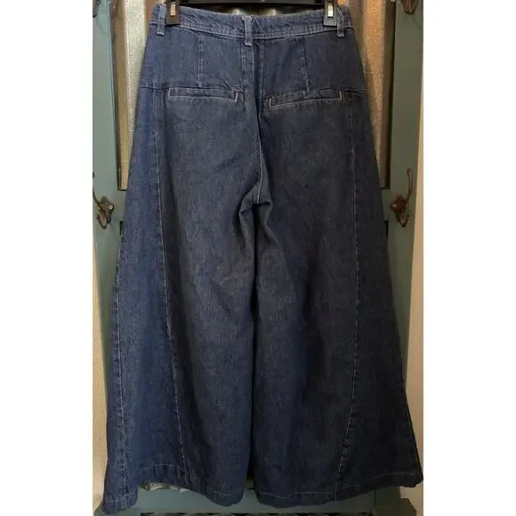 Free People We The Free Equinox Denim Trousers Ritual Wide Leg Jeans Size 24 - Picture 2 of 4